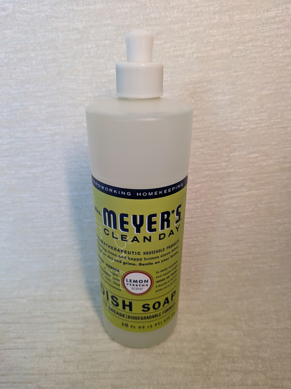 Mrs. Meyer's Clean Day Lemon Verbena Dish Soap - Gentle Biodegradable